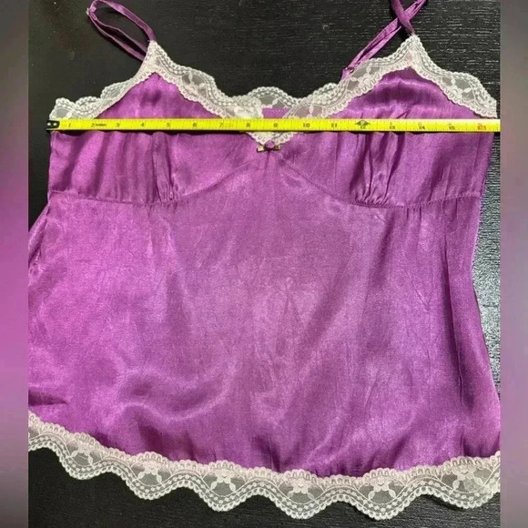 OLD NAVY Sexy Babydoll Lace Satin Top Chemise Purple Size Small Y2K - Picture 7 of 9